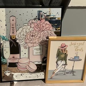 CHANEL GOALS DECOR ~ MORROR AND PRINT